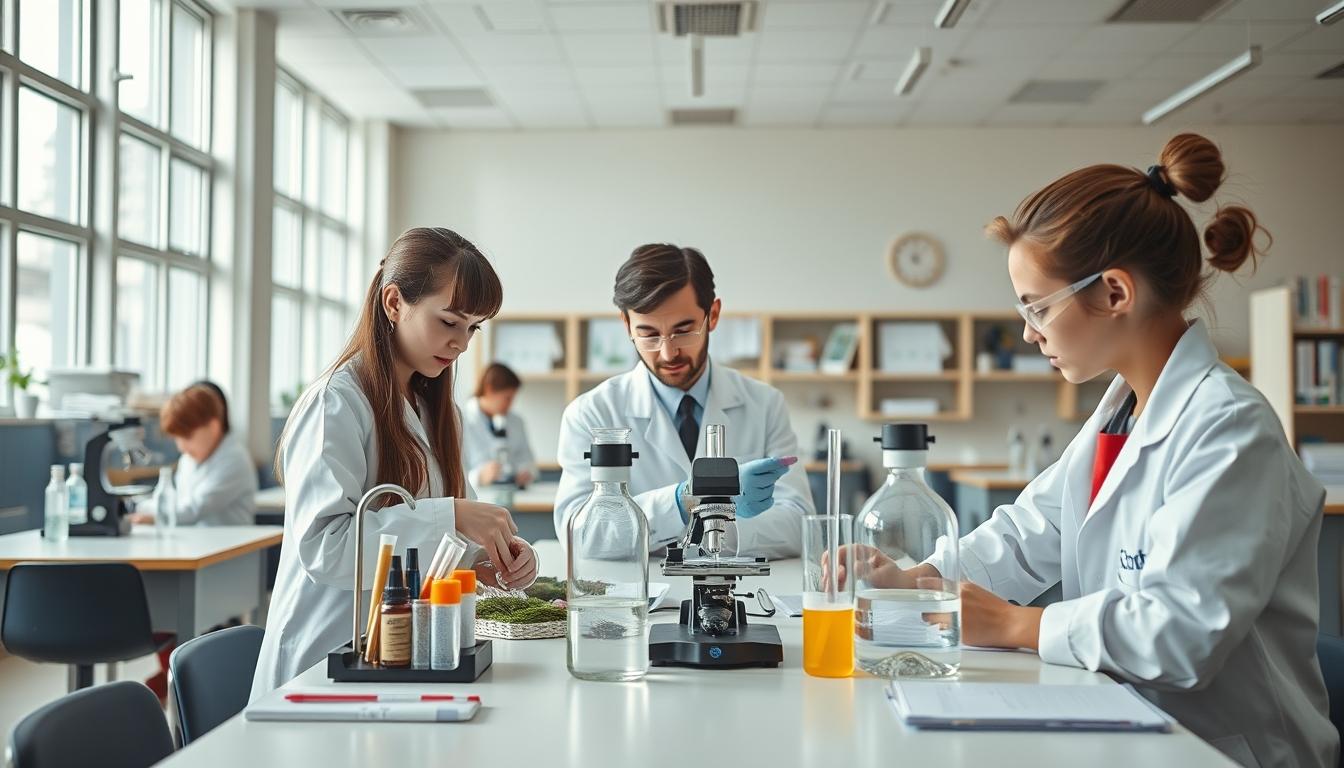 Students collaborating in study space